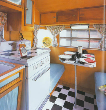 Retro RV's and checkered flooring!
