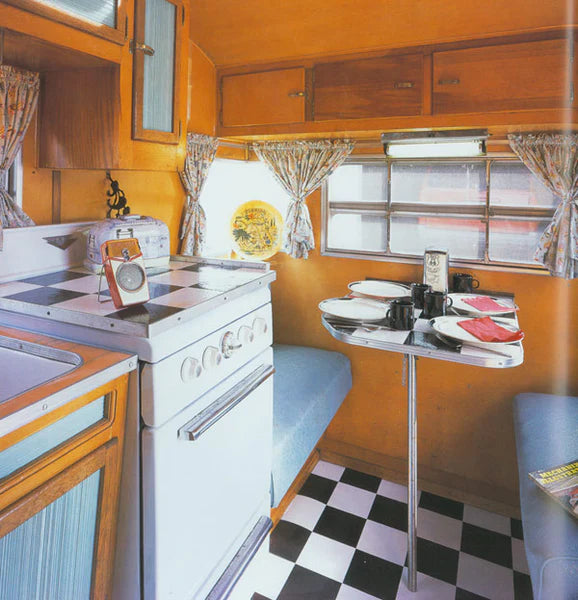 Retro RV's and checkered flooring!